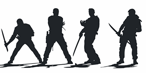 police brutality, silhouette, clipped on white background, vector