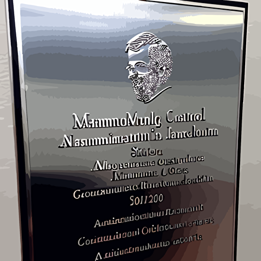 fibre laser engraved stainless steel memorial plaque for a man named Cameron Thompson in a vector format