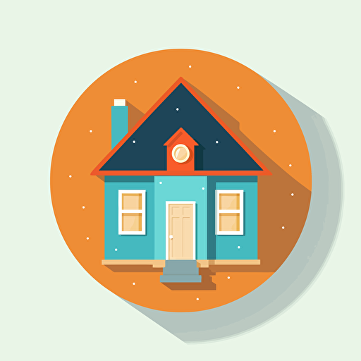 house icon, vector, flat background, house