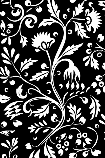 svg, vector, black and white, turkish ethnic pattern