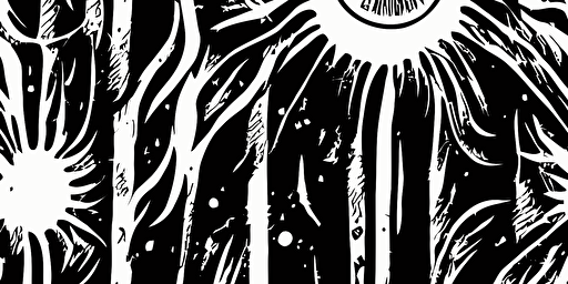 a cartoon vector style illustration of a giant eyeball with lots of veins, goth punk style, lino print paper texture