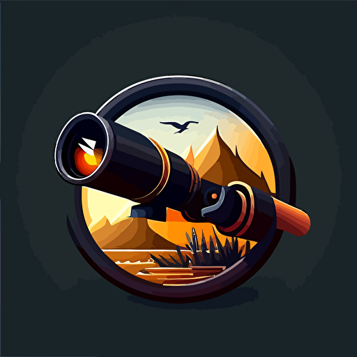 logo of a spyglass flat vector
