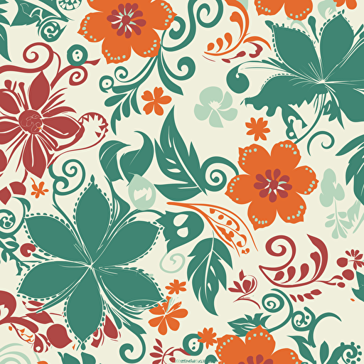 , floral pattern, vector illustration
