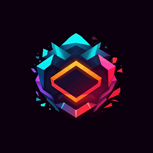 Gaming Hack Cheat business logo stylized polygon, vector, simple