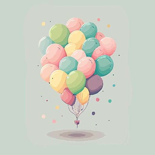 pastel balloon vector