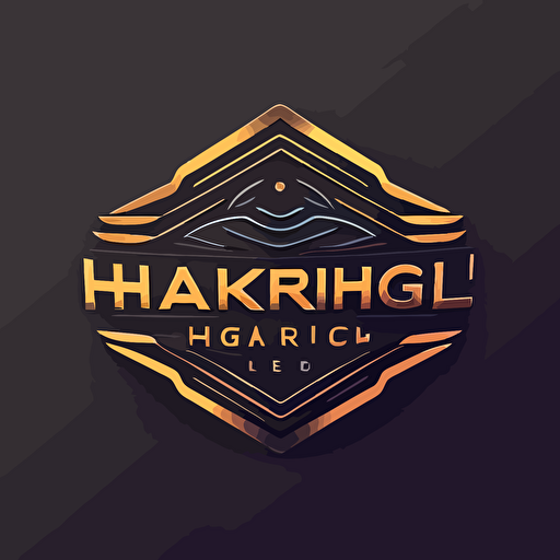 vector logo for a modern, futuristic, simple tech company called harkingel