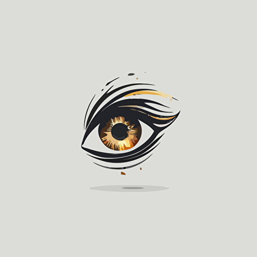 logo ,eye,deformation,Abstract,deformation, vector ,simple ,flat ,low detail, smooth ,plain ,minimal ,straight design,white background,Kasiwa sato style