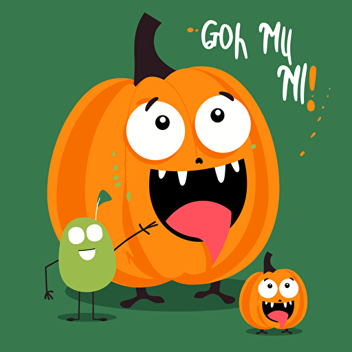 oh my gourd, vector flat, PNG, SVG, vector illustration