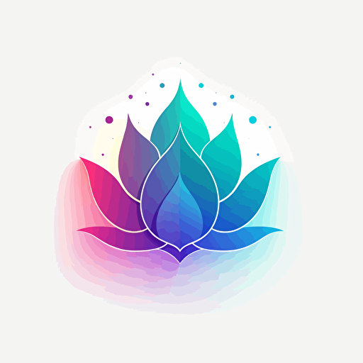 lotus flower ,meditation, ZEN BUDDHISM, geometric, vector, flat design, minimalism. rgb, gradient