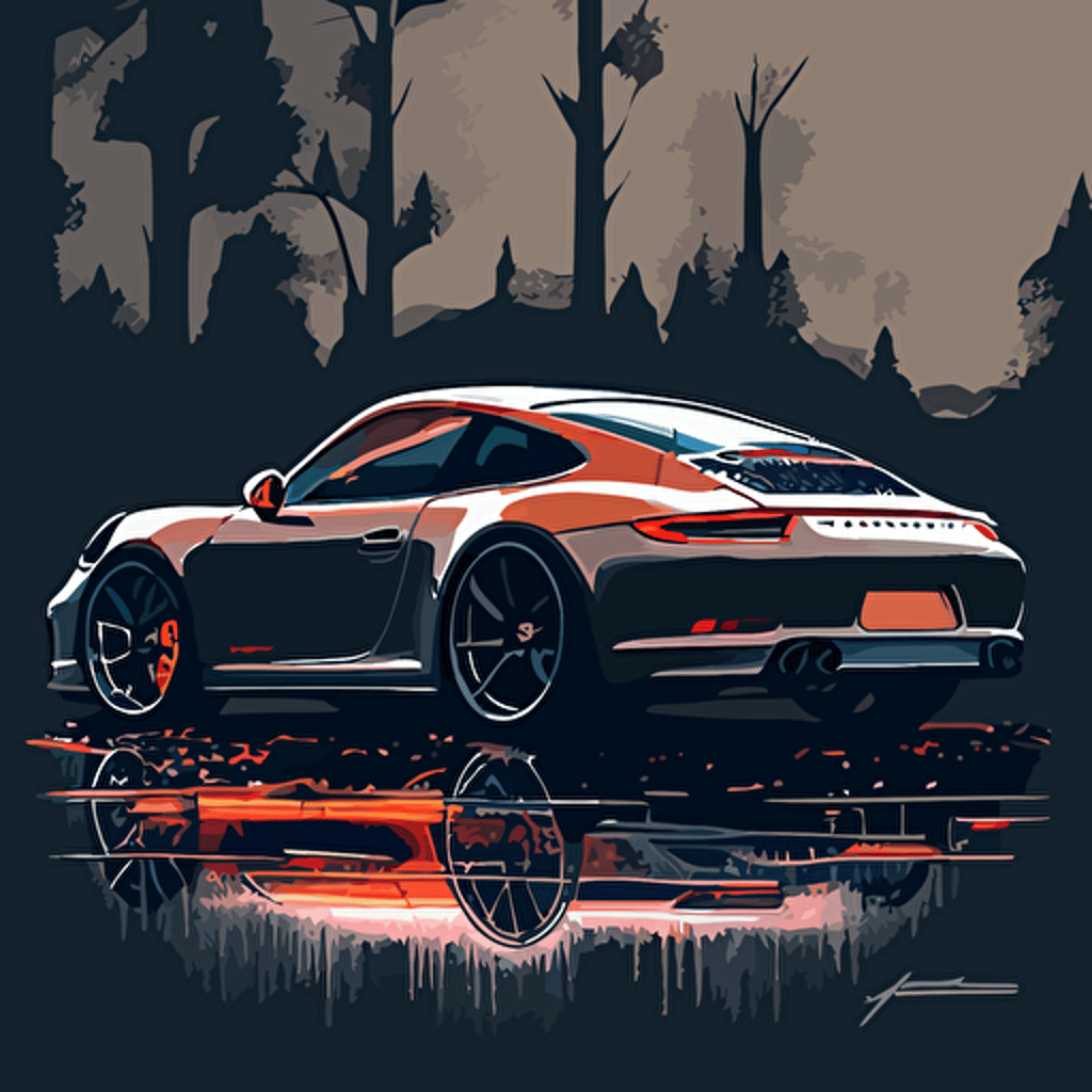 vector, fine art, Porsche 911 991.2 GTS