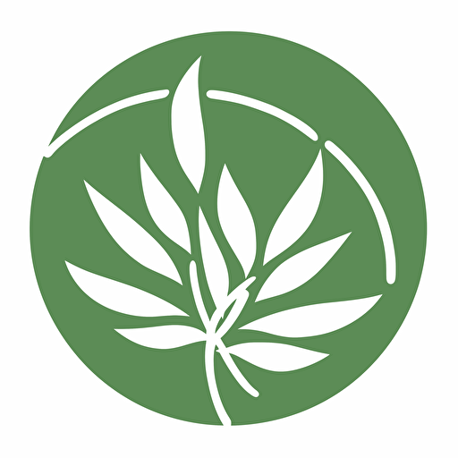 logo, B et I::5, avec bambou, plat, vectoriel, fond blanc