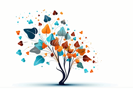 floral art, minimalism, white background, vector artwork,