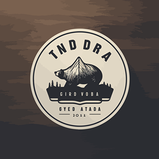 simple logo for a coffee roasters company called tundra vector style