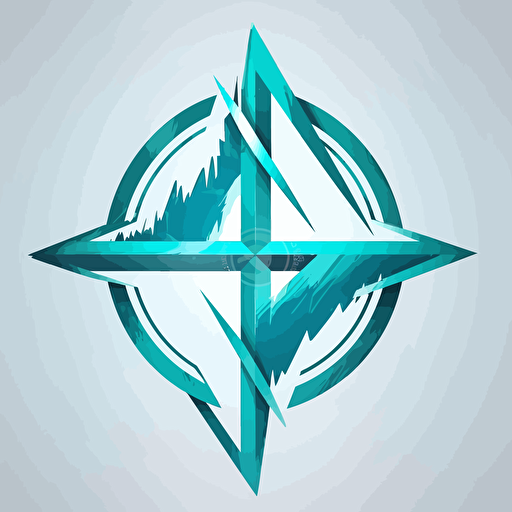 cyber north, north arrow, internet, image only, vector brand idientification symbol