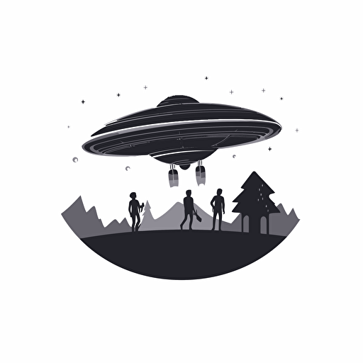 vector on white background UFO steal christian