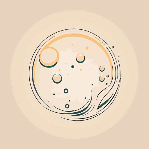 minimal line logo of a bubble, vector