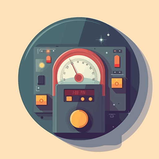 Electricity meter flat design concept illustration vector art