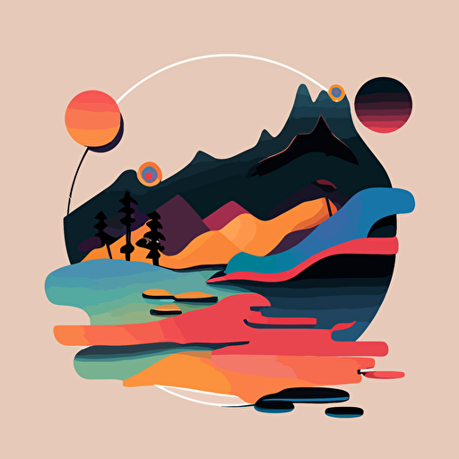 artwork, album cover, lofi song, simple, vector, abstract, plain background