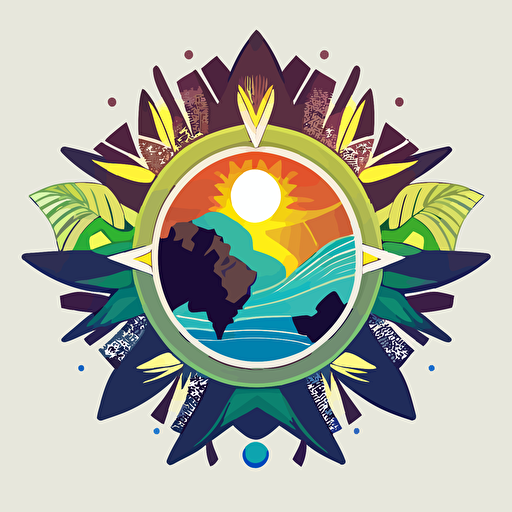 a vector logo showing people of multiple races and cultures being strong