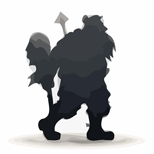 silhouetteCharacter Design ,simple illustration ,dwarf,vector ,silhouette
