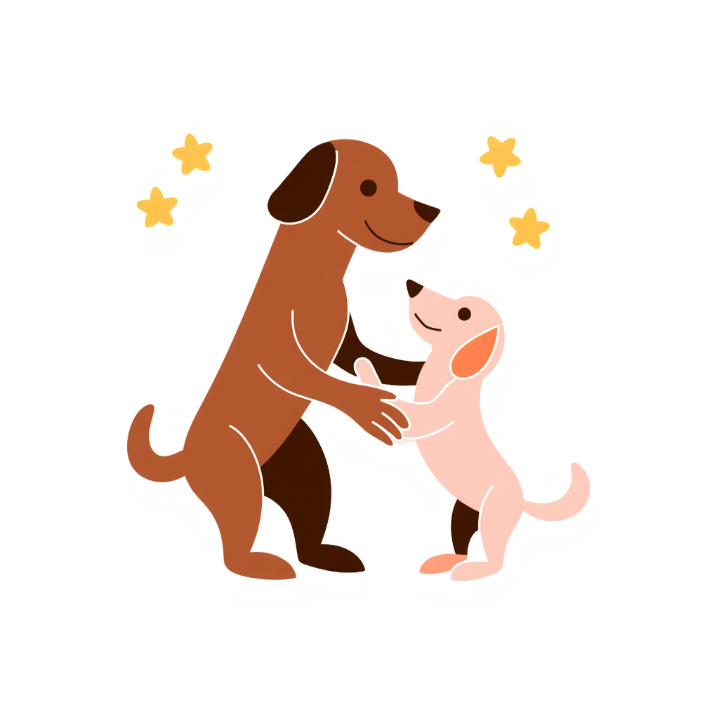 a dog playing with a 