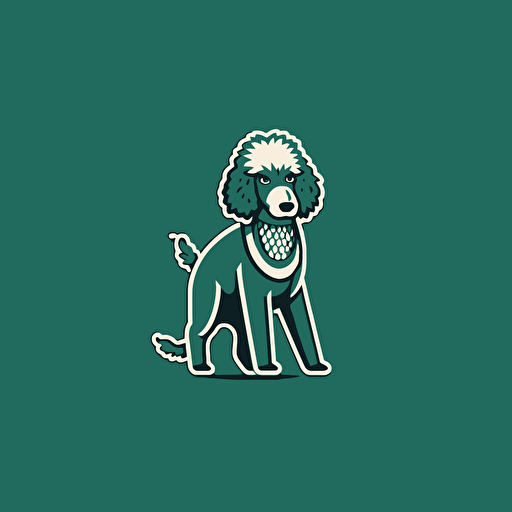 a vector logo of a poodle, elegant, luxurious, beautiful, simple, modern, inpsired by the starbucks logo