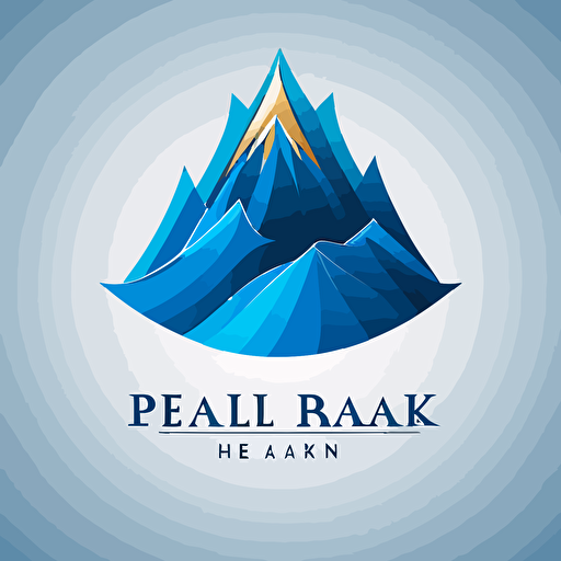 blue peak wealth logo vector illustration