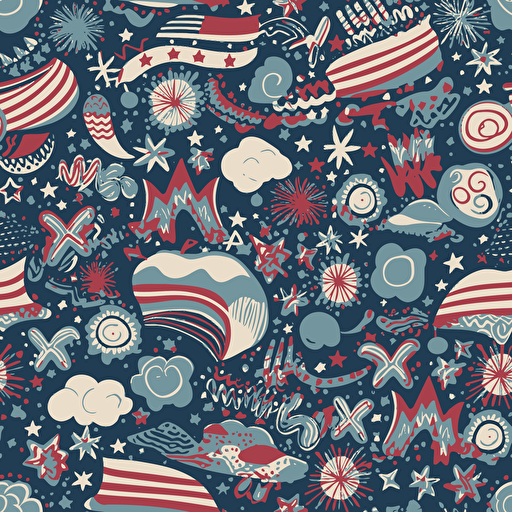 2d vector art fourth of july pattern