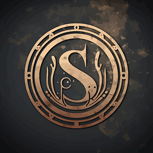 a simple vector logo of the letter "S" with an ancient greek theme