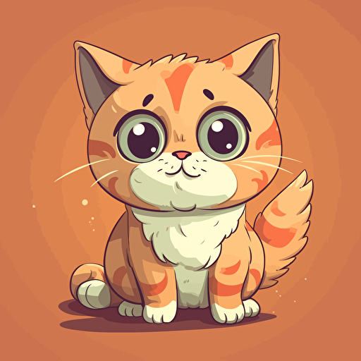 a cute cat pixar style, vector