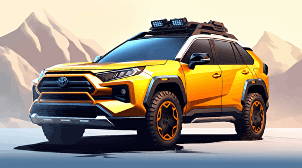 vector art of the toyota rav4 xse 2022