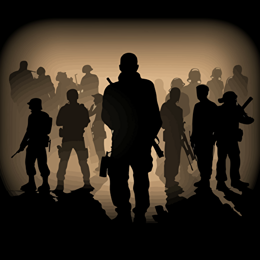 silhouett Design ,simple illustration ,information war,vector ,silhouette