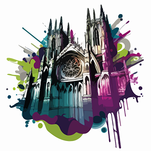 graffiti style cartoon york minster vector style NO TEXT NO WRITING