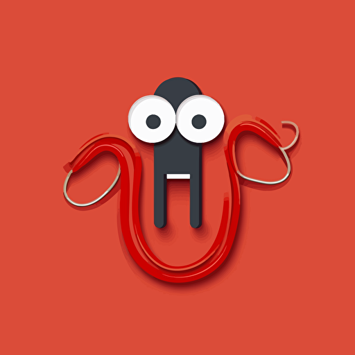 modern day clippy flat vector logo