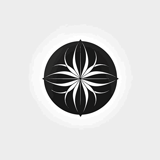 circle insignia, minimalist logo, vector, abstract seed, futuristic, sci-fi sleek design, Star Trek style insignia, star,