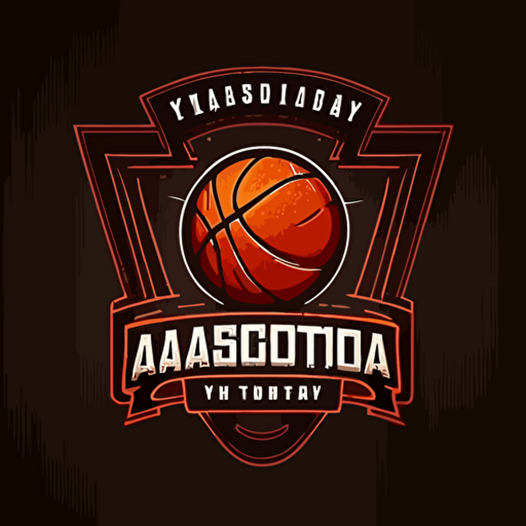 vector logo style basketball academy