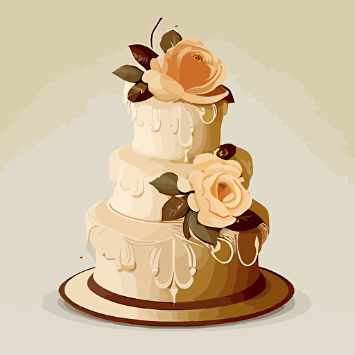 vector wedding cake
