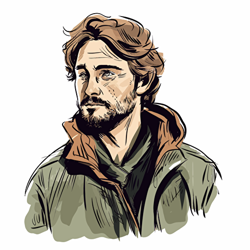 color vector of male soulmate sketch