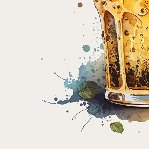 vector beer watercolor