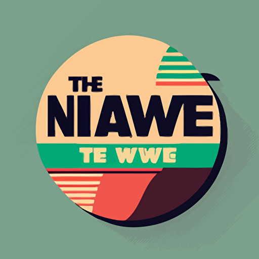 simple news tv logo, vector, flat colours