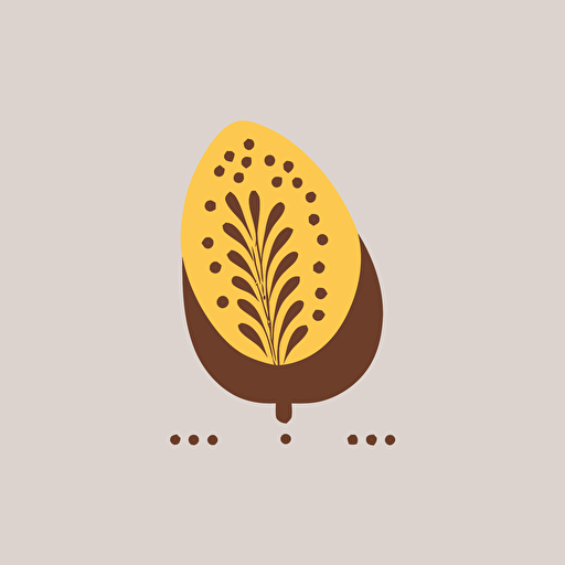 simple flat vector seed icon, minimal design, simple shapes, one colour