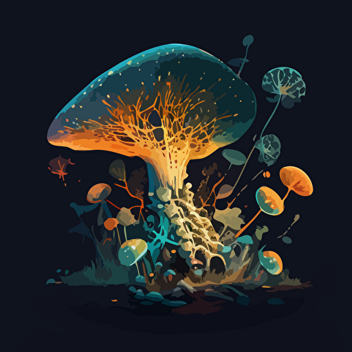 Vector space, neural network, mushroom, fungus