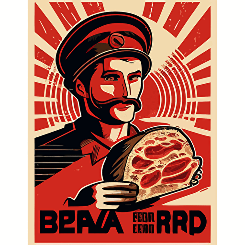 A propoganda poster for bread soviet style vector image