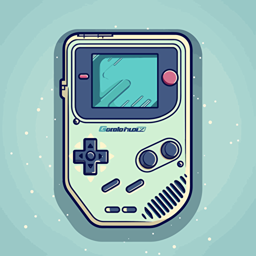 vector image of a gameboy as a sticker,