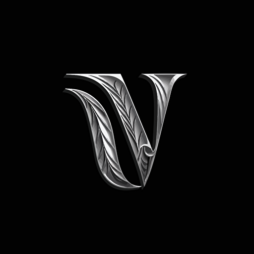 create simple vector logo. Lettermark of letter B and letter V. No shading. On black.