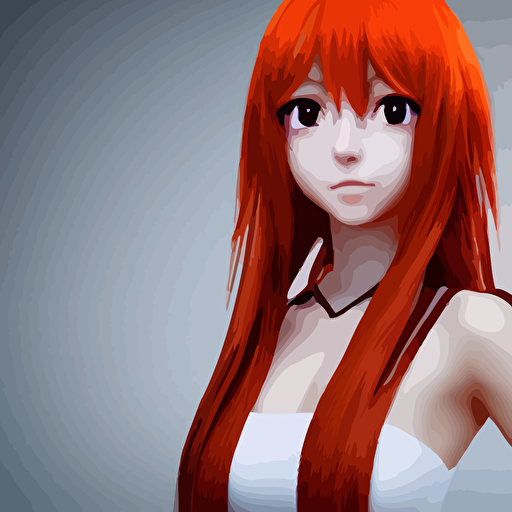 render beautiful 3d anime girl hot petite long braided orange red hair hazel eyes round face short smile cinematic lightning medium shot mid shot highly detailed trending artstation unreal engine 4k cinematic wallpaper