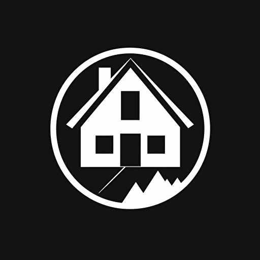 Logo house black and white modern vectorized simple logo