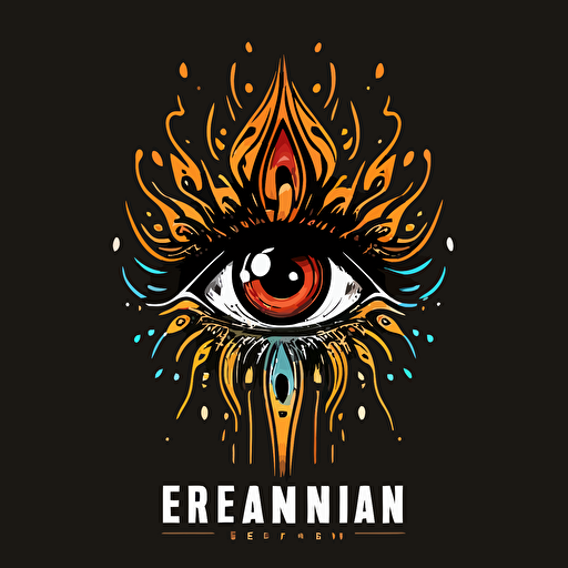 Eye Scream Design, vector logo, minimalistic