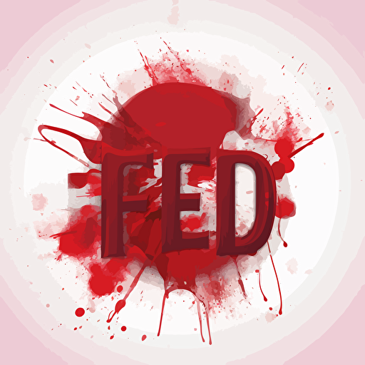 Grunge vector the word FREN red on bright background, abstract, solid colors, gritty