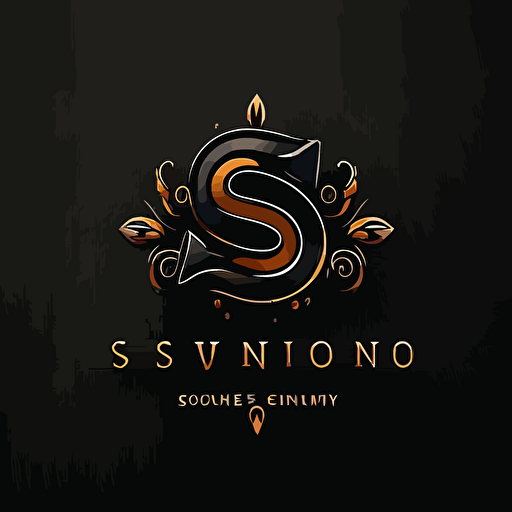 a logo for a brand named evolution and sound, think monogram for letters E and S, vector logo, vector art, emblem, simple, cartoon, 2d